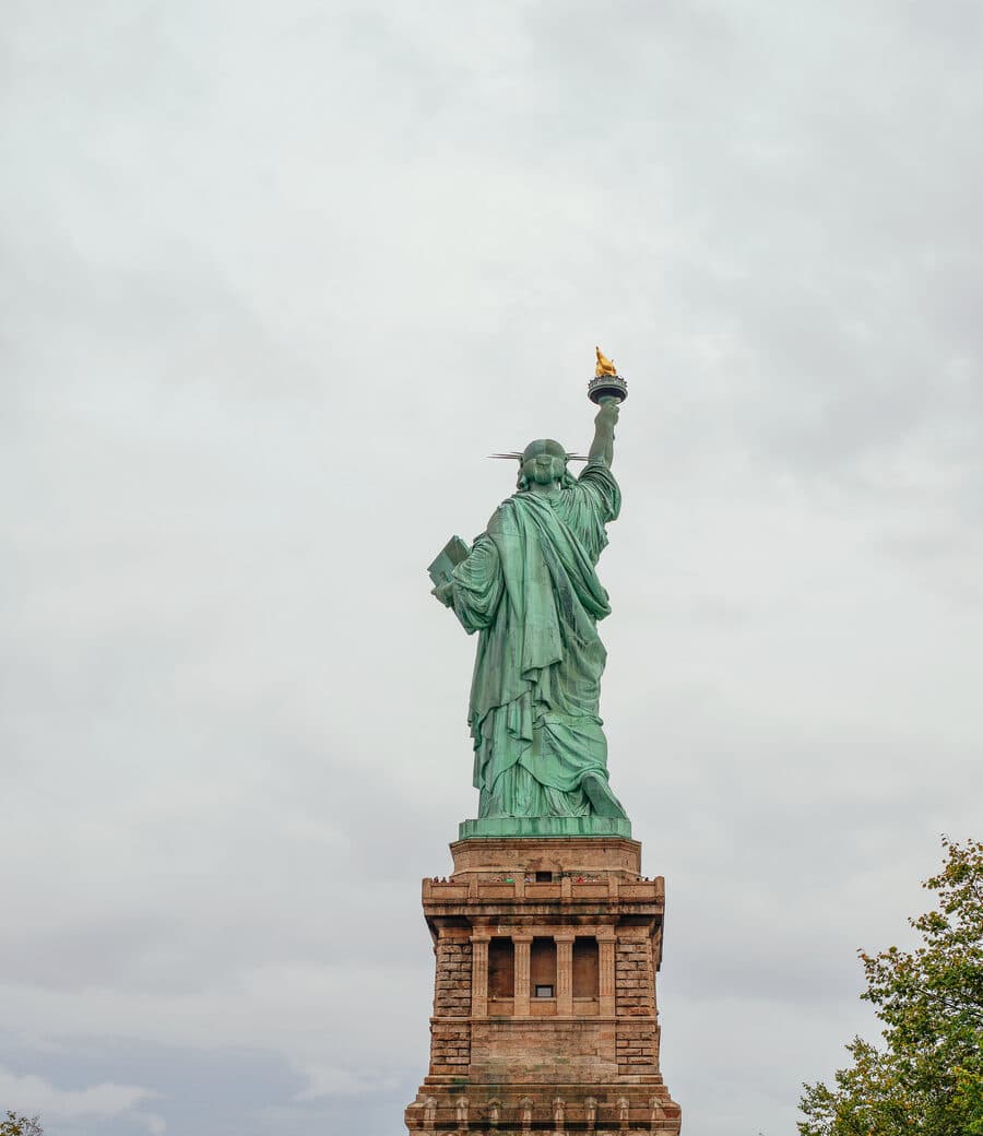 The Statue of Liberty and the New York City skyline