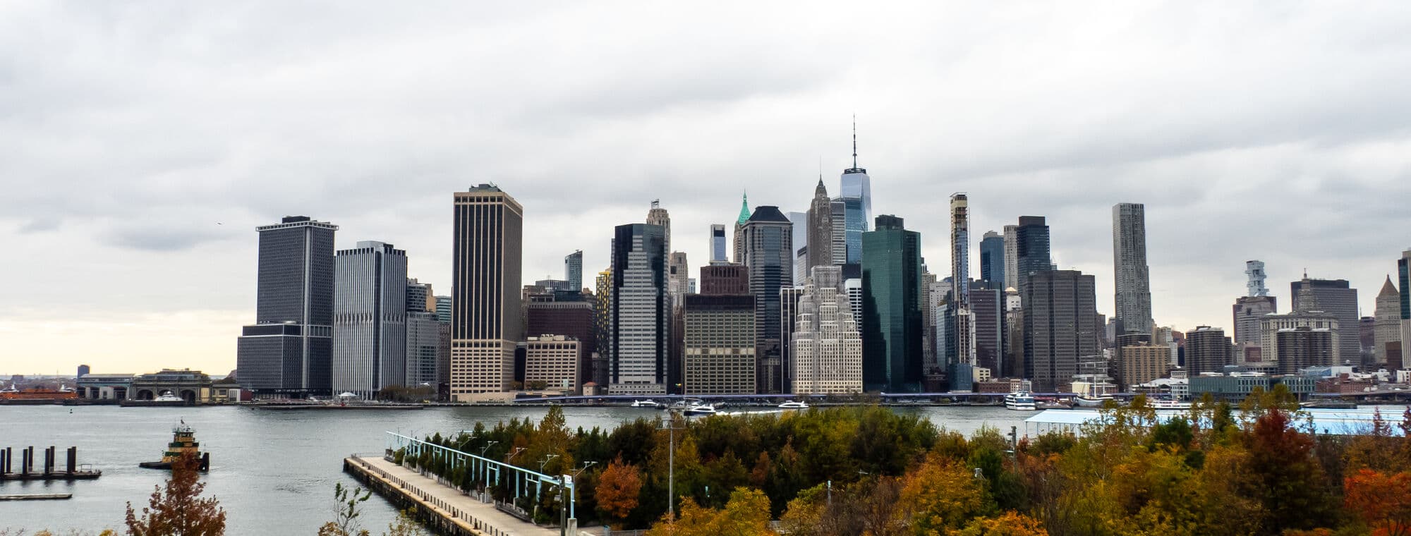The Financial District skyline in Manhattan